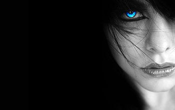Section II - Black and White. Black , Eyes , Black, Black and White Face HD wallpaper
