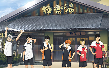 Haikyū!! Ultra — Karasuno Crew at the Onsen, Anime, Haikyū!! HD wallpaper