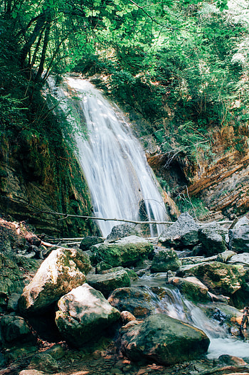 Nature, Water, Stones, Waterfall, Creek, Brook HD phone wallpaper