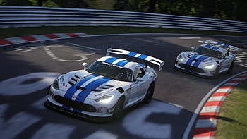 Dodge SRT Viper In Nurburgring Nordschleife Récord, Nürburgring, Dodge Viper SRT10 ACR, Dodge Viper ACR, Dodge Viper, Dodge, video game, Assetto Corsa HD wallpaper