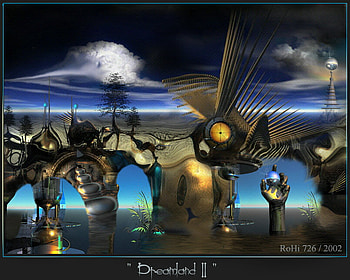 Dream land, skies, wonderland, spaceships, modern, amazing painting, dark HD wallpaper