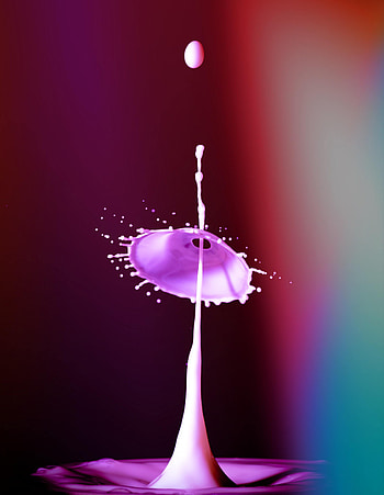 Drops, Macro, Spray, Liquid, Purple HD phone wallpaper