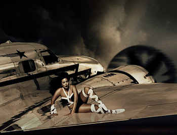 distress, sexy, bbw, flying, planes, woman, shalena waddell, pretty, women, sky, models HD wallpaper