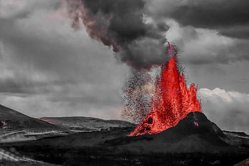 Volcano in Fagradalsfall, Iceland, iceland, volcano, nature, lava HD wallpaper