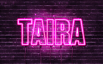 Happy Birtay Taira, , pink neon lights, Taira name, creative, Taira Happy Birtay, Taira Birtay, popular japanese female names, with Taira name, Taira HD wallpaper