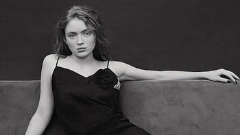 2023 Sadie Sink Bjorn Iooss For S Moda, sadie-sink, celebrities, girls, hoot, monochrome, black-and-white, black-dress HD wallpaper