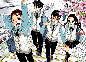 Demon Slayer: Kimetsu no Yaiba Anime – School Days Vibrance, Anime, Demon Slayer: Kimetsu no Yaiba HD wallpaper