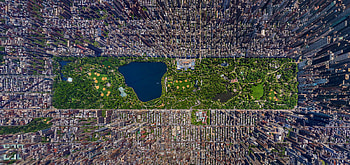 Aerial View of Central Park and NYC Skyline, city, aerial graphy, New York City, Central Park HD wallpaper