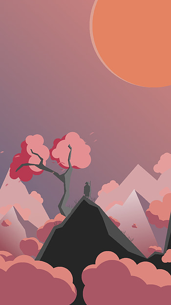 on top of the world, calm, blossom, japanese, tranquil, peaceful HD phone wallpaper