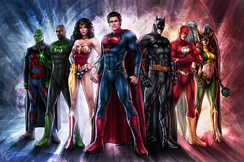 Justice League Art , justice-league, super-heroes, wonder-woman, batman, cyborg, superman, flash, artwork HD wallpaper