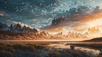 Desert, desert, sky, Stars, cactus, smoke HD wallpaper