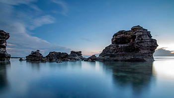 Vietnam nature, Tranquil waters, Majestic cliffs, Captivating skies HD wallpaper