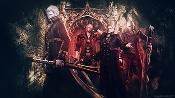 Vergil (Devil May Cry), Devil May Cry 4, Video Game, Dante (Devil May Cry), Nero (Devil May Cry), Sparda (Devil May Cry), Devil May Cry HD wallpaper