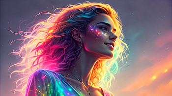 Neon Girl: A Stunning Ultra Experience, neon girl, portrait, woman, colorful, fantasy HD wallpaper