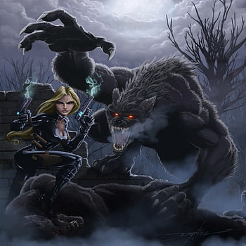 Full Moon, abstract, moonlight, moon, fantasy, werewolf, girl HD wallpaper
