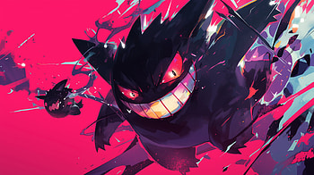 Gengar's Sinister Grin - Pokémon, Pokemon, Gengar (Pokémon), Digital Art, Anime, vibrant colors HD wallpaper