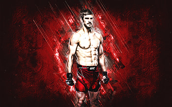 Arnold Allen, MMA, UFC, English fighter, red stone background, Ultimate Fighting Championship, grunge art, Arnold Billy Allen HD wallpaper