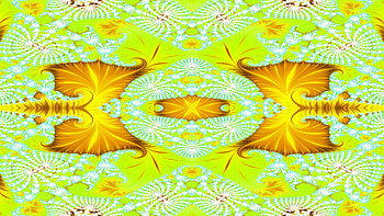 Trippy Psychedelic Fractal, trippy, psychedelic, aesthetic, yellow, Abstract, fractal HD wallpaper