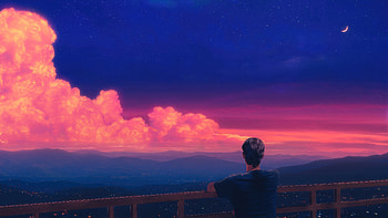 Mesmerized By The Scene, alone, boy, artist, artwork, digital-art HD wallpaper