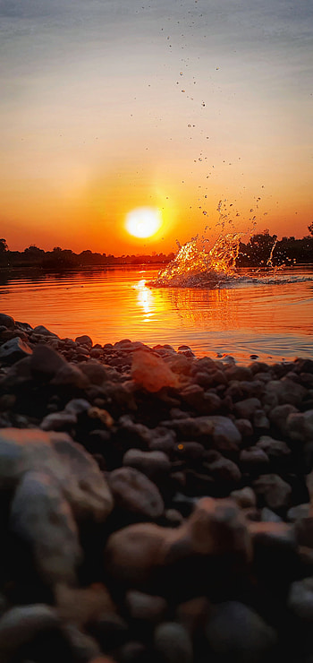 Sunset, atmosphere, sky HD phone wallpaper