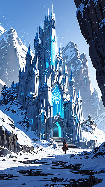 Ancient Ice Castle, Anime, star, man HD phone wallpaper