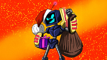 The Robo Claus Is Coming To Town, artist, artwork, digital-art, artstation HD wallpaper