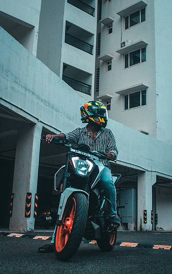 Duke 200, automotive lighting, motorcycle HD phone wallpaper