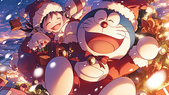 Doraemon's Joyful Christmas -, Anime, Doraemon HD wallpaper