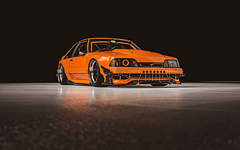 Ford Mustang Foxbody Wide , ford-mustang, ford, classic-cars, cars, artstation HD wallpaper