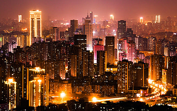 Cityscape, China, night HD wallpaper