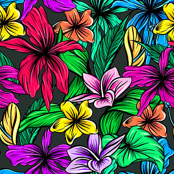Abstract, colorful, flowers, digital art HD phone wallpaper