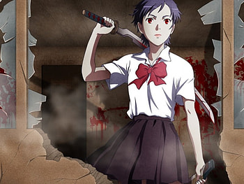 saya blood+, black, brouwn, red HD wallpaper