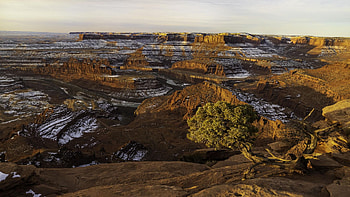 Dead Horse, Utah, landscape, sky, rocks, usa, clouds HD wallpaper