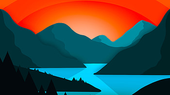 Simple Minimal Mountains Landscape , minimalism, minimalist, landscape, artist, artwork, digital-art HD wallpaper