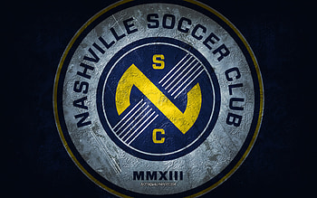 Nashville SC, American soccer team, blue background, Nashville SC logo, grunge art, USL, soccer, Nashville SC emblem HD wallpaper