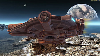 Star Wars Y2, Sci Fi, Spaceship, Moon, Planet HD wallpaper