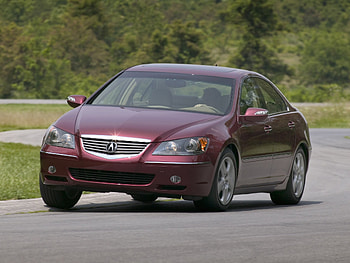 Auto, Trees, Grass, Acura, Cars, Turn, Front View, Style, Akura, 2004, Track, Sedan, Route, Rl HD wallpaper