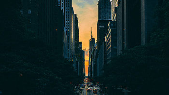 Manhattan - Tudor City, manhattan, sunset, architect, buildings, new york city, tudor city HD wallpaper