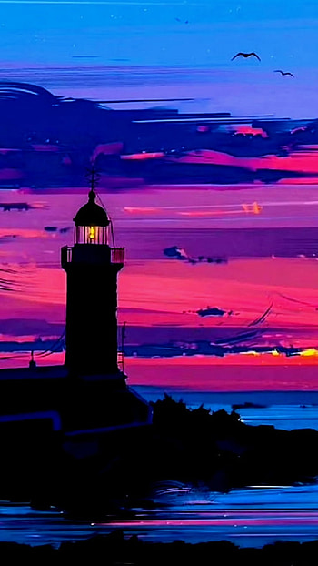 El paisaje, atardecer HD phone wallpaper