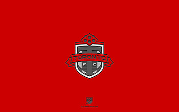 Toronto FC, red background, Canadian soccer team, Toronto FC emblem, MLS, Toronto, Canada, USA, soccer, Toronto FC logo HD wallpaper