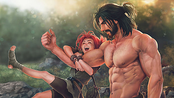 Little Girl With Uncle , artist, artwork, digital-art, deviantart HD wallpaper