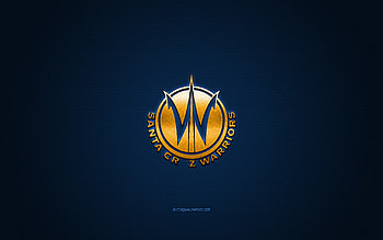 Santa Cruz Warriors, American basketball club, blue logo, blue carbon fiber background, NBA G League, basketball, California, USA, Santa Cruz Warriors logo HD wallpaper