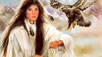 Eagles, dom, birds, eagle, art, , wild, spring, native, native american, maija, fantasy, abstract, animals, wilderness, , oainting HD wallpaper