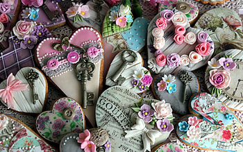Hearts, Love, Cookies, Holiday, Keys, Souvenirs HD wallpaper