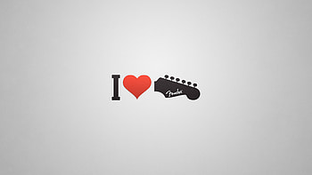 I Love Guitar, guitar, music, love, instrument HD wallpaper
