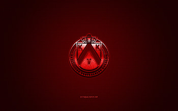 KV Kortrijk, Belgium football club, Jupiler Pro League, red logo, red carbon fiber background, Belgian First Division A, football, Kortrijk, Belgium, KV Kortrijk logo HD wallpaper