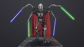 General Grievous artwork, Stunning visuals, Creative interpretation, Detailed craftsmanship HD wallpaper