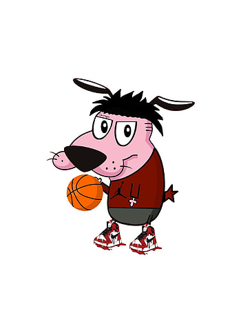 Courage dog, basket, basketball, nike, jordan, bad dog, swag, player HD phone wallpaper