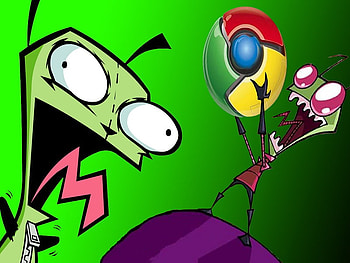 invader zim, google chrome, cartoon, gir HD wallpaper