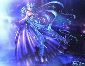 Princess, blue, lady, anime HD wallpaper